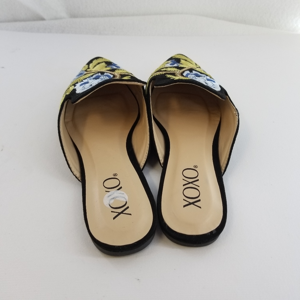 XOXO Marcie Black Embroidered Slip On Flats Sz 7 - Picture 7 of 8